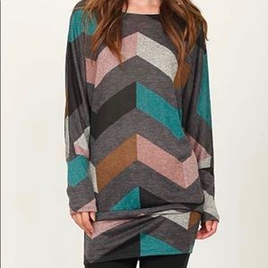 Pink & Mint chevron tunic